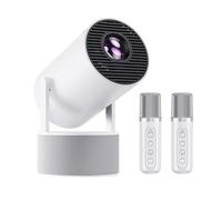 HY300Pro KTV Mini Projector 4KSupport Android 11 Smart Projector with Dual 10W Speakers and Microphones WiFi Bluetooth Auto Keystone HDMI PS5 Laptop Compatible