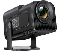 HY320 Mini Projector with Android TV 11.0, Auto Keystone & 180° Rotation, 4K Supported 1080P Home Theater Projector, 200 ANSI 1500:1 Contrast WiFi 6 Bluetooth, for Gaming Outdoor Movie