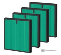 HY4866 Air Purifier Replacement Filter 4-Pack: Compatible with MORENTO HY4866, WESTHEY HY4866 and YIOU M1 Air Cleaner Purifiers-True HEPA Activated Carbon Filters, Pet Dander Version, Green