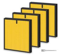 HY4866 Air Purifier Pet Care Replacement Filter 4 Pack: Compatible with MORENTO HY4866 and YIOU M1 Air Purifier - WESTHEY HY4866 True HEPA Activated Carbon Filters for Office Bedroom, Yellow
