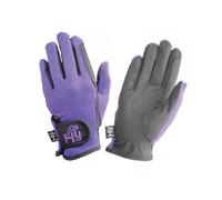Hy5 Children Every Day Two Tone Riding Gloves in Purple | Size: Medium Hy5 Purple M