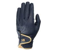 Hy5 Unisex Cottenham Elite Riding Gloves Navy/gold (Xl)