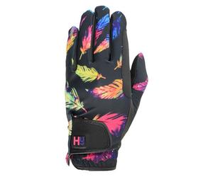 Hy5 Unisex Lightweight Printed Riding Gloves Black/hot Pink/purple (Xl)