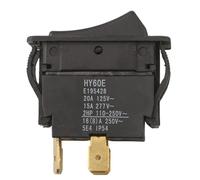HY60E 20A 125V/250V 2HP Rocker Switch, 4 Pins ON-Off Pushbutton Switch with IP54 Rating for Industrial Equipment and Home Appliances