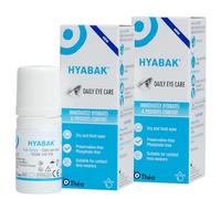 Hyabak Eye Drops to provide comfort and relief for Dry Eye |For dry eyes, caused by environmental factors ISuitable for Contact Lens Wearers and screen users |Preservative-Free|2 PACK|10ml (600 Drops)