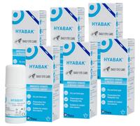 Hyabak Eye Drops to provide comfort and relief for Dry Eye |For dry eyes caused by environmental factors ISuitable for Contact Lens Wearers and screen users |Preservative-Free|6 PACK|10ml (1800 Drops)