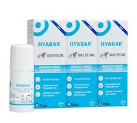 Hyabak Preservative-Free Eye Drops, Dry Eye Relief, Hyaluronic Acid, 3 Pack