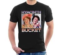 Hyacinth Bucket Keeping up Appearances Montage T-Shirt Black Mens Tees