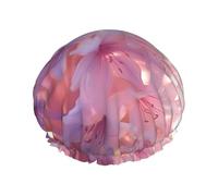 hyacinth bush Double layer women's shower cap, reusable, large size design suitable for all hair lengths, suitable for girls, spa and home salon use.