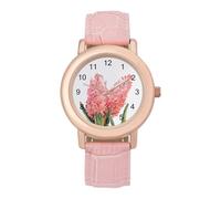 Hyacinth Flower Watercolor Fashion Women's Watch Easy Reader Novelty Slim Quartz Casual Dress Wrist Watches