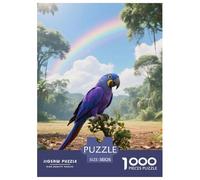 Hyacinth Macaw 1000 Piece Puzzle Learning Fun For Children Ages 8+ Observation Game Bird Gift Idea 38x26cm/1000pcs
