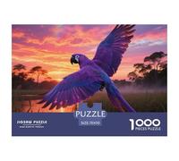 Hyacinth Macaw 1000 Piece Puzzle Mind Challenge For Adults Quiet Evening Bird Gift-Worthy Artwork 70x50cm/1000pcs