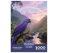 Hyacinth Macaw 1000 Piece Puzzle Relaxation Game For Adults Mindful Play Bird Collector's Delight 38x26cm/1000pcs