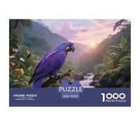 Hyacinth Macaw 1000 Piece Puzzle Relaxing Family Activity All Ages Cognitive Play Bird Great Wall Art 70x50cm/1000pcs