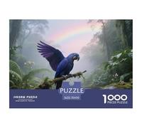 Hyacinth Macaw 1000 Piece Puzzle Tricky Level For Adults Brain Workout Indoor Activity Bird Artistic Gift Option 70x50cm/1000pcs