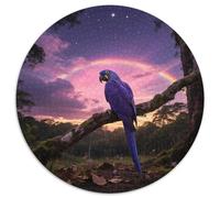 Hyacinth Macaw 1000 Piece Round Puzzle Logic-Driven Game Young Thinkers Educational Purpose Bird Home Learning Station Puzzle Shelf 1000pcs (67.5x67.5cm)