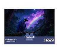 Hyacinth Macaw 1000pc Jigsaw Puzzle Visual Skills Builder For Teens Logic Game Bird Ready to Display 38x26cm/1000pcs