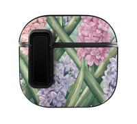 Hyacinths Flowering From Green Fence Slim Compatible with Airpods 4 Case Protective Hard Cover Skin
