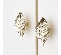 HYAEXCPJ 2 Pack Drawer Handles Leaf Scabinet Pulls Zinc Alloy Closet Handle Vintage Bow Pulls Finger Edge Knobs Door Levers for Cupboard Wardrobe/Gold