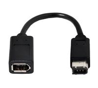 HYAGBCOP Black IEEE 1394 6Pin Female to 1394b 9Pin FireWire 400 to 800 Cable Adapter to to A Computer Digital Camera(6pin Male-Female)