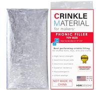 HYAKdesigns Crinkle Material Plastic Film | 45" x 36" Total - Commercial Grade Crinkle - Add Texture & Noise to Crafts | Best for Adding Sound to Baby & pet Toys. 3 Strips of: 15" x 36"+