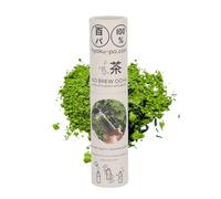 Hyaku-Pa Organic Matcha Powder 80% & Sencha 20%, Premium Japanese Green Tea, No Brew-Cold Brew, Sencha Leaves, Focus, Zen & Sport, Paper Tube (3 Freshness Sachets of 2.5g=7.5g)