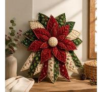 Hyaluris Christmas Character Quilted Door Hanger Sewing Kit, Beginner-Friendly Oversized DIY Patchwork Hanging Decor, Complete Festive Handmade Fabric Set for Front Door and Wall Display, E