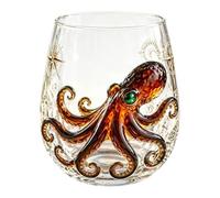 Hyaluris Release the Kraken Glass - Rum Octopus Whisky Wine Glass | Sea Legend Pirate-Bar Decor Glass for Men Dad Husband, Friends, Rum Lovers, Pirate-Theme Collectors