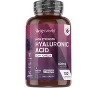 Hyaluronic Acid 600mg 120 Capsules - High-Strength Vegan Supplement For Skin, Bones & Joints (4-Month Supply)