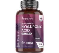 Hyaluronic Acid - 120 Capsules - 600mg high strength - Hair, skin & nail - Vegan