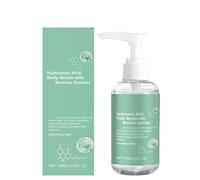 Hyaluronic Acid Body Moisturizing Essence, a body care essence that leaves skin smooth and hydrated. Its lightweight texture absorbs quickly and is suitable for dry skin.