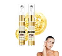 Hyaluronic Acid & Caffeine Extract Eye Serum, Hyaluronic Acid Under Eye Cream, for Dark Circles and Puffiness Anti Aging with 360° Massage Ball Reduce Bags, Wrinkles and Fine Lines (2PC)