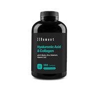Hyaluronic Acid & Collagen with Biotin, Zinc, Selenium, Vitamins C & E - 150 Capsules - for Skin, Joints and Bones - 1000 mg Collagen + 200 mg Hyaluronic Acid per Serving - Zenement