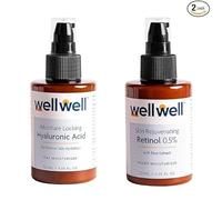 Hyaluronic Acid Moisturiser & Retinol 0.5% Night Cream (120ml each) Hydrates, Firms, Reduces Wrinkles Boosts Elasticity For Men Women