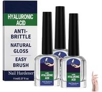 Hyaluronic Acid Nail Care With Vitamin E & Jojoba Oil,Intense Moisture Strengthening Treatment For Hydrated, Intense Moisture for Strong, Hydrated Nails, Brittle Nails Repair & Healthy Growth (3 Pcs)