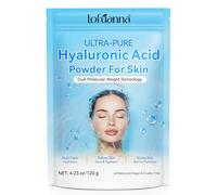 Hyaluronic Acid Powder, 120g Hyaluronic Acid Powder for Skin & Face, Dual Molecular Weight Technology, Deep Hydration, Reduce Wrinkles, Improve Skin Elasticity for DIY Facial Serum