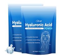 Hyaluronic Acid Powder, DIY Hyaluronic Acid Powder Pure for Face, Water Soluble Tightening Helps Lift, Plump, & Firm Sagging for Face - 5.29 Oz (2)