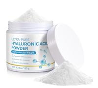 Hyaluronic Acid Powder for Face - Pure Grade, High Molecular Weight, Skin Hydration Booster for DIY Serums, Moisturizers, Lotions - Anti-Aging, Fine Line & Wrinkle Support 120G