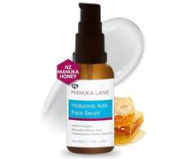 Hyaluronic Acid Serum for Face and Neck with Collagen, Manuka Honey & Chamomile Flower Extract | Plant Based Formula | Carefully formulated to keep your skin young and healthy!