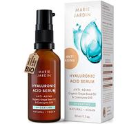 Hyaluronic Acid Serum for Face - Highly Dosed with Vitamin C and Q10, 100% VEGAN, Scientifically Proven Anti Aging Effects - BIO Organic Natural Cosmetics by Marie Jardin, 50 ml