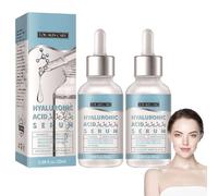 Hyaluronic Acid Serum, Natural Collagen Plumping Booster, Anti Wrinkle Formula, Drop Of Youth, Increase Skin Hydration, Peptide Complex, Youthful Look, Wrinkles, Fine Lines, Pore & Sebum Care (2Pc)