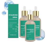 Hyaluronic Acid Serum with Collagen & Peptides, Anti-Wrinkle And Firming Essence, Hydrating Moisturizing Serums, Brightening Plumping Essence for All Skin Types (90ml, 3pc)