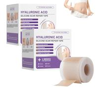 Hyaluronic Acid Silicone Scar Tape, Reusable Scar Removal Treatment Tape, Professional Silicone Scar Sheets for C-Sections, Soft & Comfortable for All Skin Types (2 BOX)