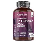 Hyaluronic Acid Supplement 600mg (500-700 KDA) - 1 per Day - 120 High Strength Capsules - 4 Months Supply - Non-GMO, Vegan-Friendly & GMP-Approved Hyaluronic Acid Capsules - Made in The UK