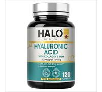 Hyaluronic Acid Supplement 600mg (500-700 KDA) - 120 Vegan Triple Strength Hyaluronic Acid Capsules - 4 Month Supply - Natural Skin, Hair & Joint Supplement for Women & Men- Halo Nutrition
