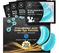 Hyaluronic Acid Under Eye Patches - 20 Pairs - Hydrating Dark Circle Mask