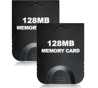 Hyamass 128MB(2043 Blocks) Gamecube Memory Card, High Speed Game Memory Card Compatible for Nintendo Gamecube and Wii Console Accessory Kits - Black-128MB/2Pack