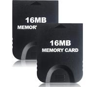 Hyamass 16MB(251 Blocks) Gamecube Memory Card, High Speed Game Memory Card Compatible for Nintendo Gamecube and Wii Console Accessory Kits - Black-16MB/2Pack