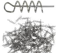 Hyamass 50pcs Metal Spring Pin Twist Lock Outdoor Fishing Crank Hook Centering Pin for Soft Lure Bait Worm Crank（33mm）
