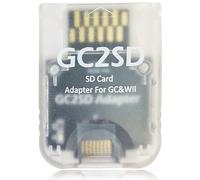 Hyamass GC2SD Storage Save Game Memory Card Adapter Micro SD Card Adapter TF Card Reader Plug and Play Portable Professional Game Console Micro Storage Card Adapter for Wii and Gamecube/GC (Clear)